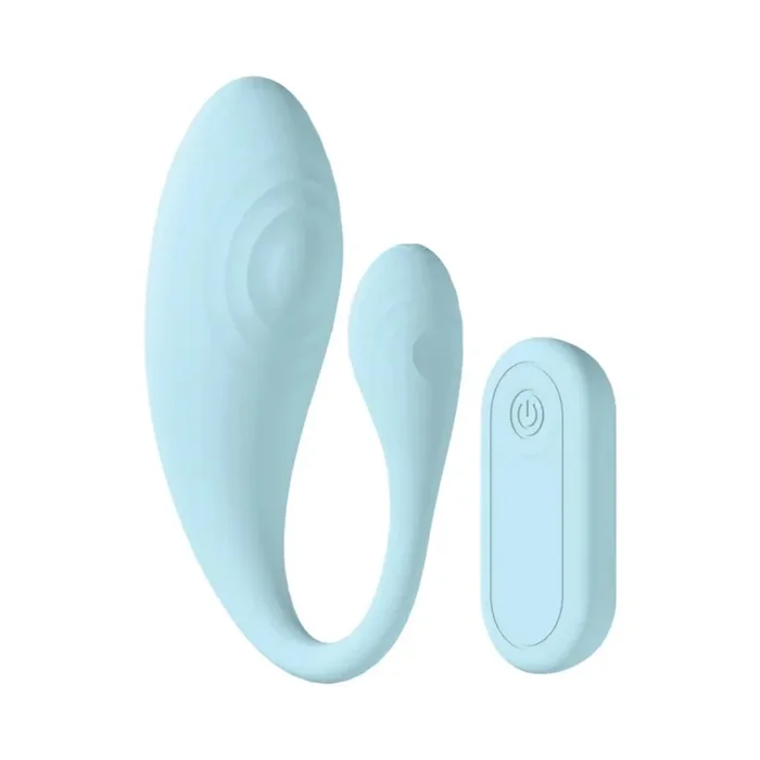 Loveline Wave C-Shape Vibe 10 Function Silicone Rechargeable Vibrator with Remote Control
