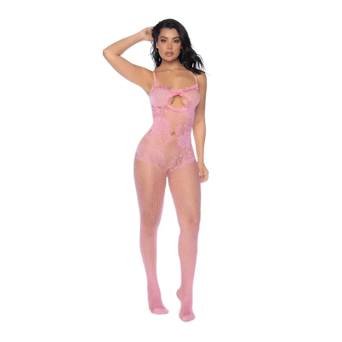 Mapale 2025 Volume II – Floral Fishnet Bodystocking Set with Keyhole and Ruffle Trim