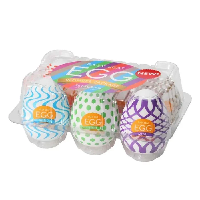 Masturbators “TENGA Egg Wonder Package” with stimulating structures – incl. lubricant 7 cm (white)