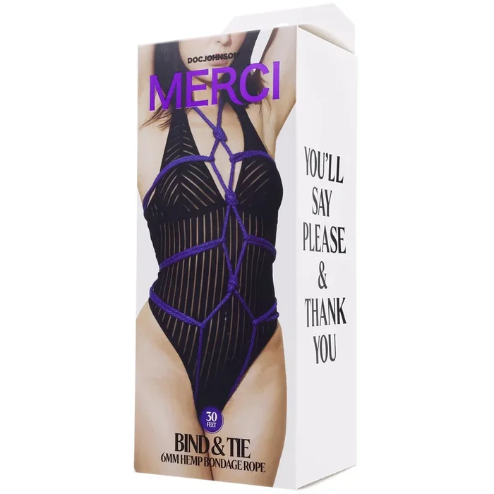 Merci – Bind and Tie – 6mm Hemp Bondage Rope – 30 Feet – Violet