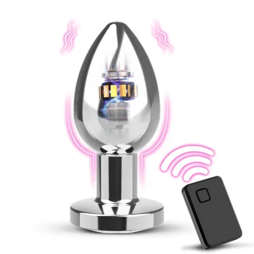 Metal Case Anal Vibrator with 10 Vibration Modes for Both Men and Women