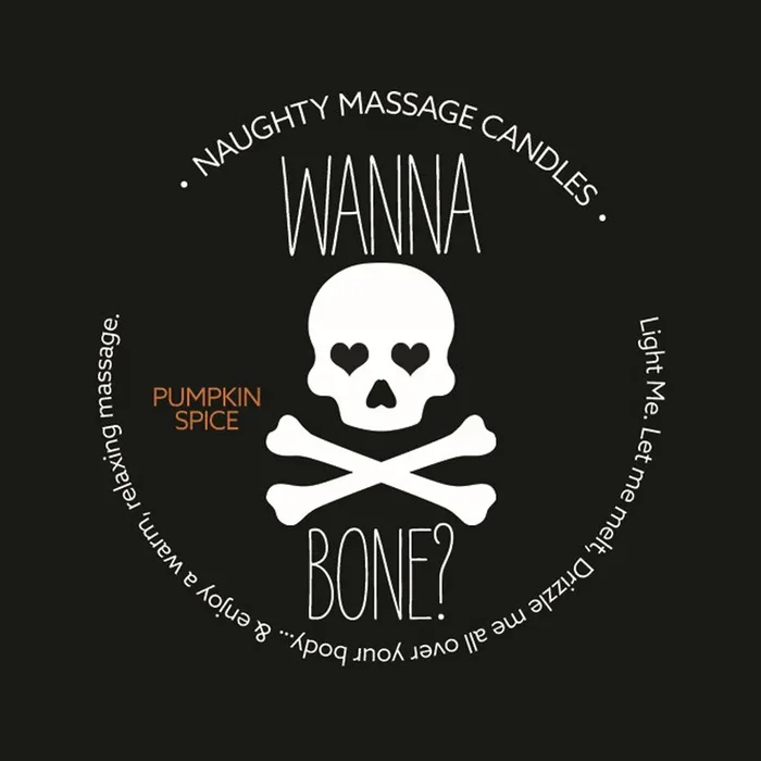 Naughty Massage Candle – Wanna Bone – Pumpkin Spice
