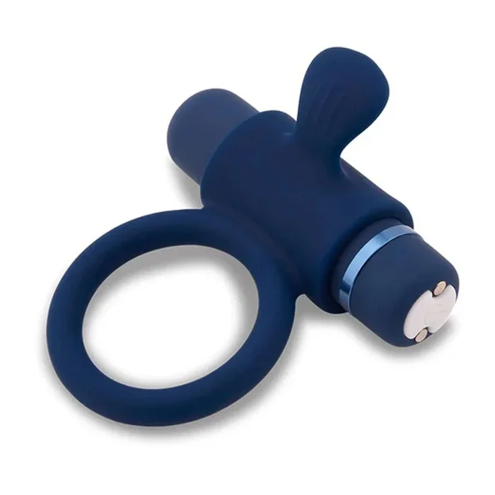 Nu Sensuelle Silicone Bullet Vibrating Ring – Navy Blue