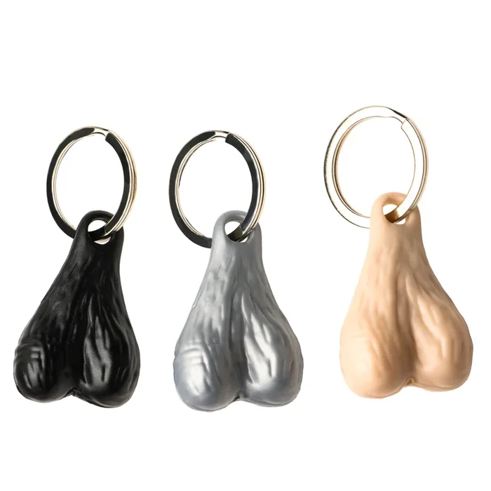 Nuts Keychain Set – Dark, Light, Silver