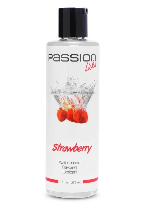 Passion Licks Strawberry Water Based Flavored Lubricant