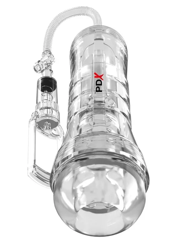 PDX Elite ViewTube Vac XXL Pump See-Thru EZ-Grip Stroker – Clear