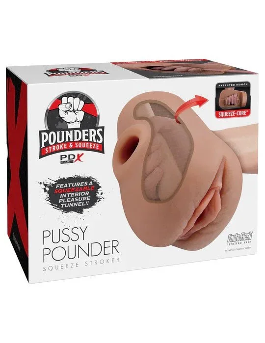Pdx Plus Pussy Pounder Squeeze Stroker – Brown