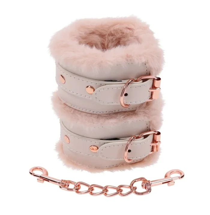 Peaches ‘N Creame Fur Handcuffs – Pink
