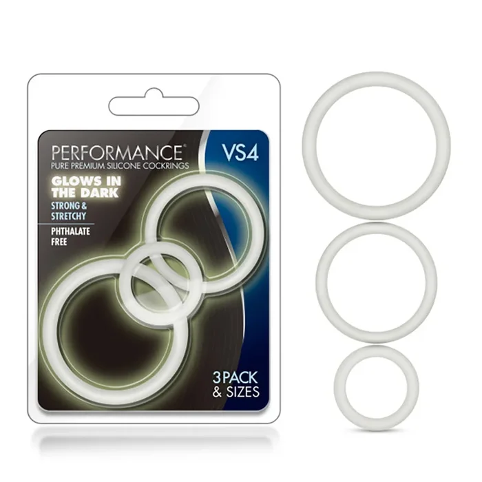 Performance – Vs4 Pure Premium Silicone Cockring Set – White