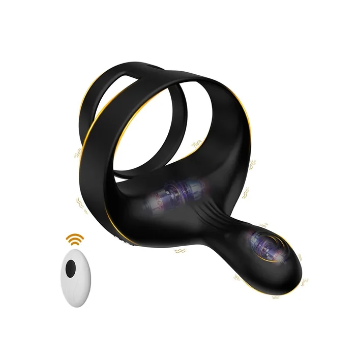 PR6 Premium Remote Gay Men Dick Ring 9 Vibrating