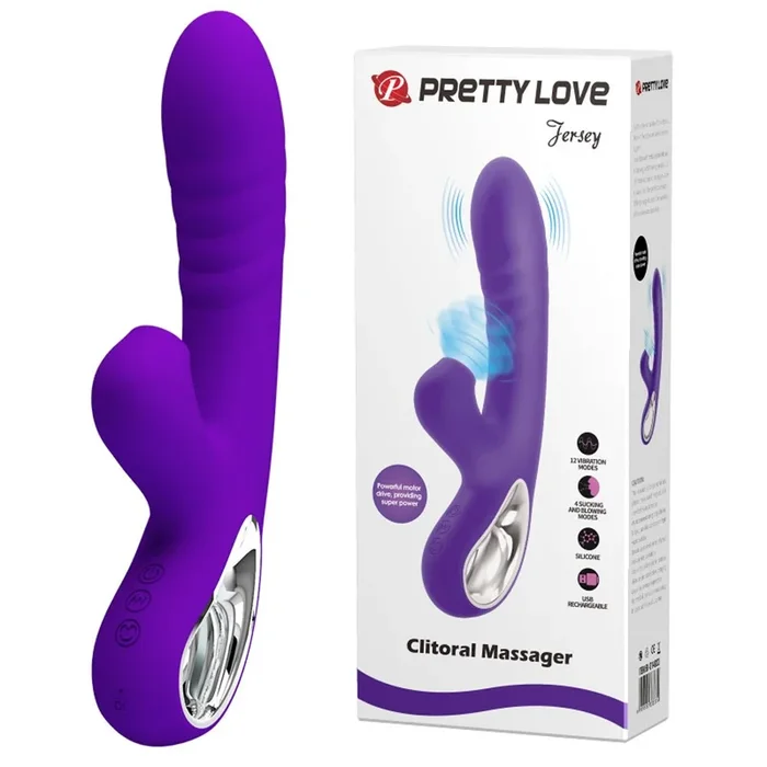 Pretty Love Jersey Sucking and Vibrating Rabbit – Purple