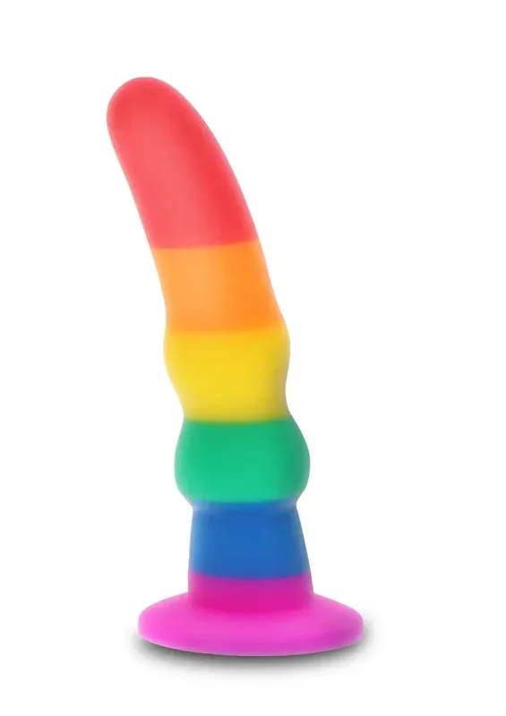 Pride Anal Stimulator 7″ | Rainbow | Pure Silicone