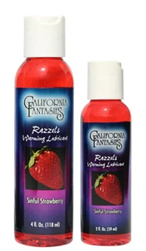 Razzels Warming Lubricant – Sinful Strawberry – 2.5 Oz. Bottle
