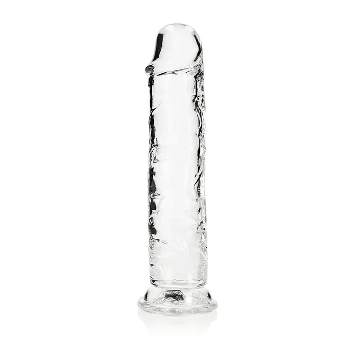 RealRock Crystal Clear Straight 10 in. Dildo Without Balls