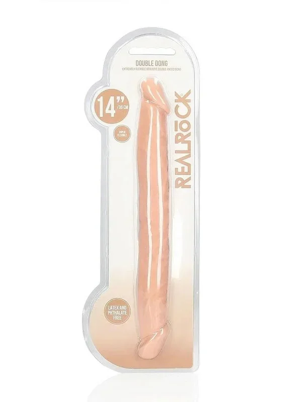 RealRock Skin Realistic Double Dildo 14in