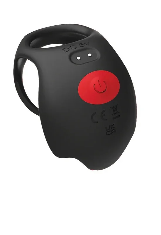 Red Dot Vibrating Cock Ring V3 With Remote – Black/red