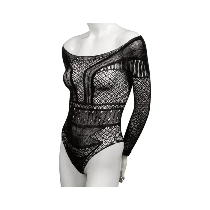 Scandal Plus Size Off the Shoulder Body Suit – Black