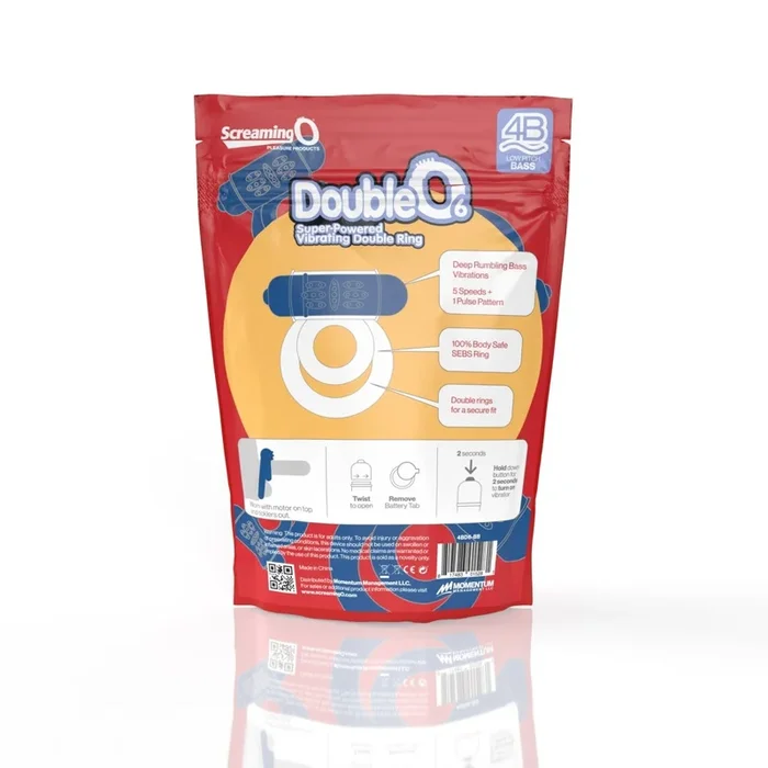 Screaming O 4b – Double O Super Powered Vibrating Double Ring – Blueberry
