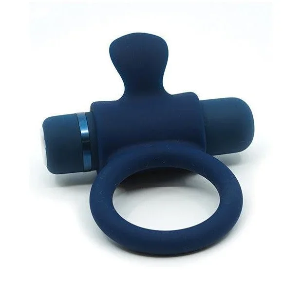 Sensuelle Silicone Bullet Ring Navy Blue