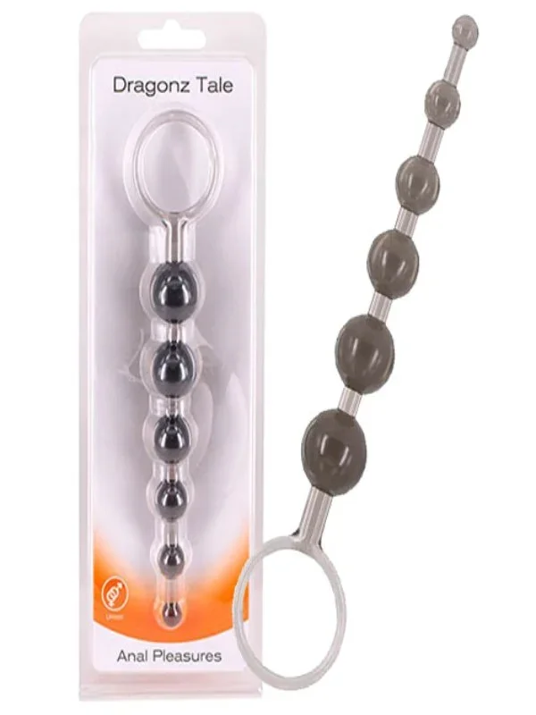 Seven Creations Dragonz Tale Small Anal Beads Black
