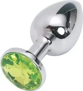 Silver Butt Plug | Large | Green