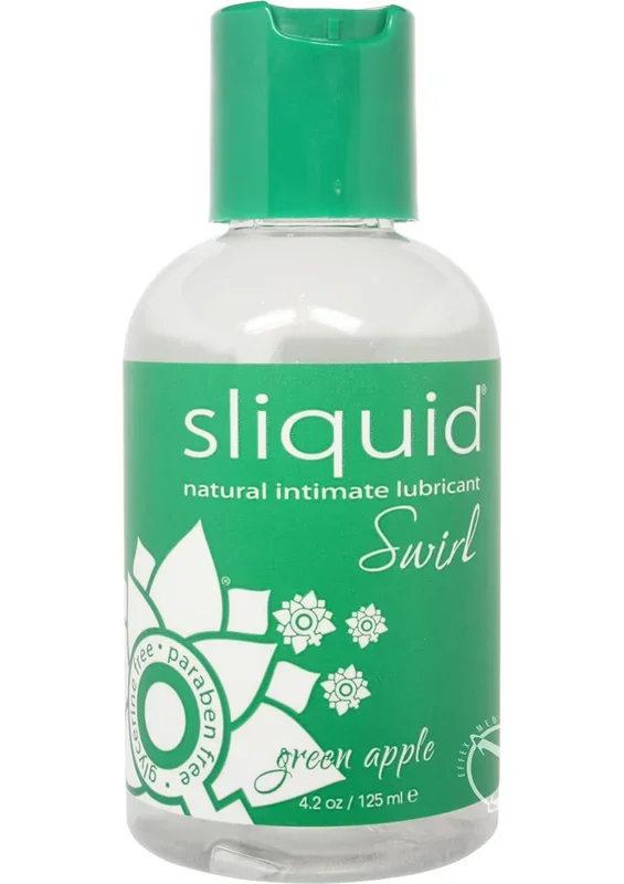 Sliquid Naturals Swirl Water Based Flavored Lubricant Green Apple Tart