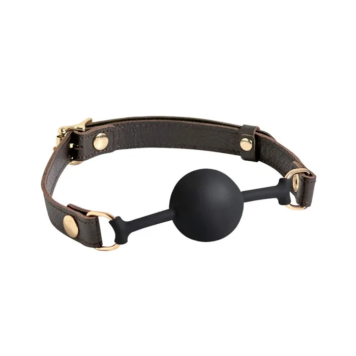 Spartacus Silicone Ball Gag – Brown Leather Strap 43mm Ball