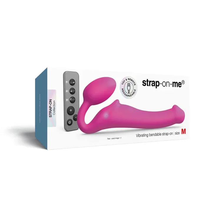 Strap-On-Me Vibrating Bendable Strap-On M Fuchsia