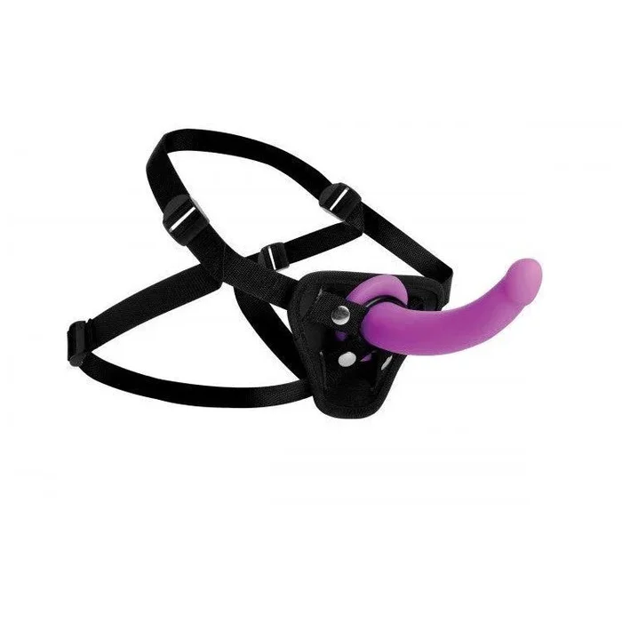 Strap U Navigator Silicone G Spot Dildo W- Harness
