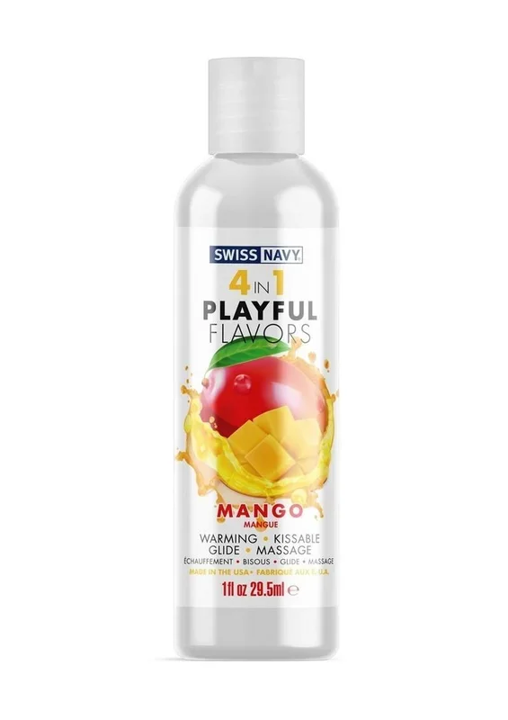Swiss Navy 4 In 1 Flavored Lubricant 1oz – Mango