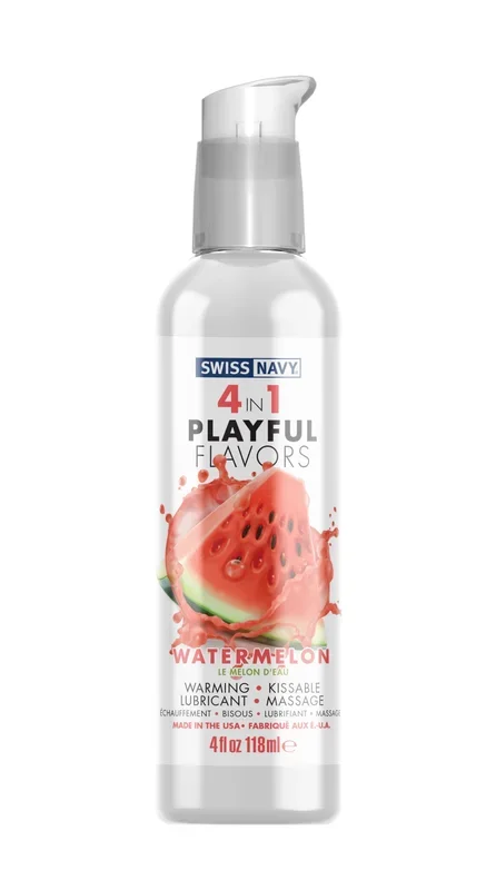 Swiss Navy 4-in-1 Playful Flavors – Watermelon 4 Oz