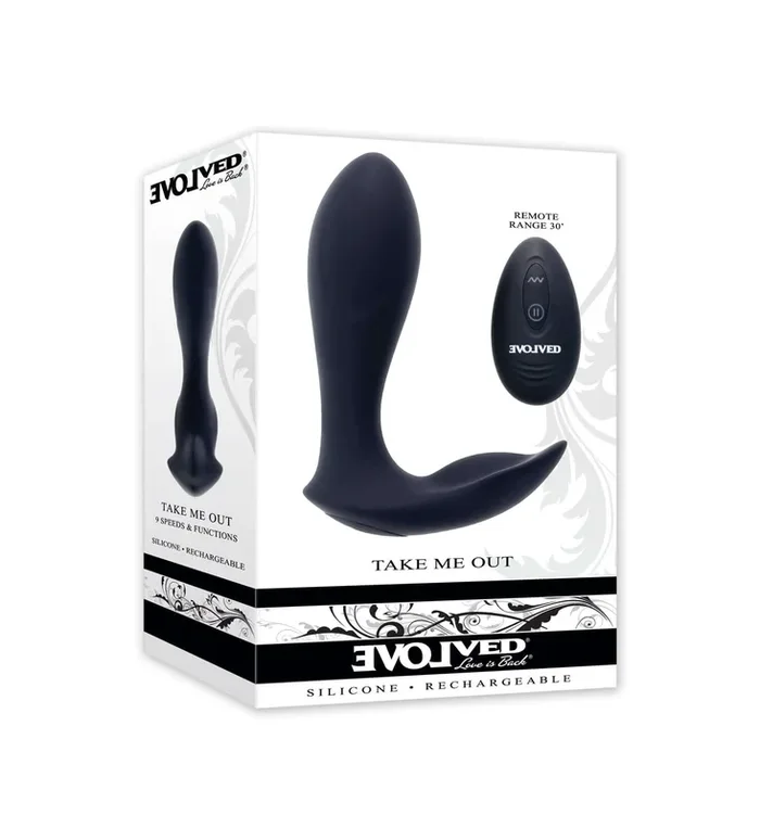 Take Me Out Remote Controlled Anal Massager Black