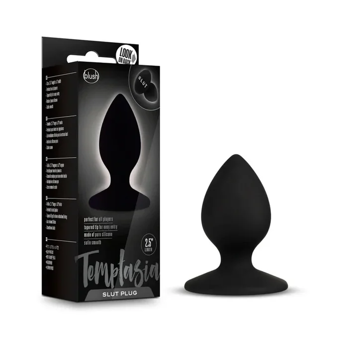 Temptasia ‘Slut’ Silicone Anal Plug Black