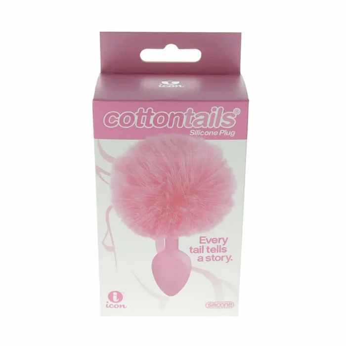 The 9’s Cottontails Sioicone Bunny Tail Butt Plug Pink
