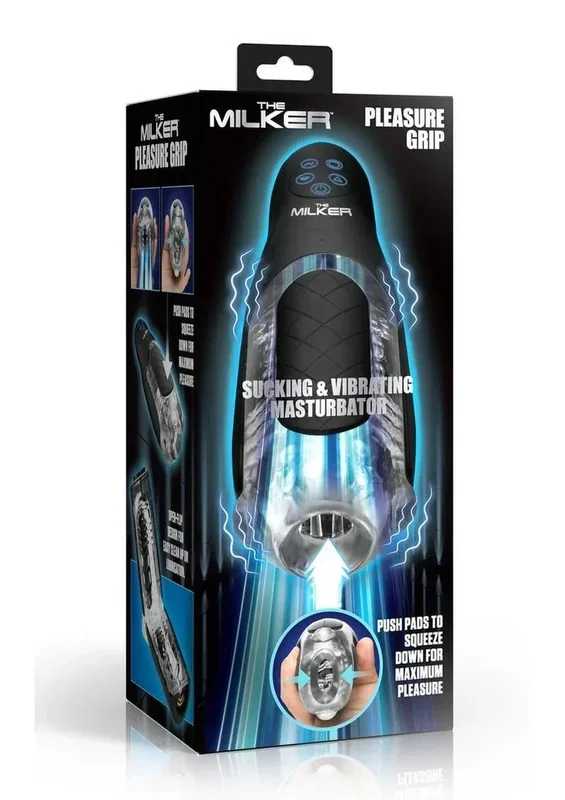 The MK Pleasure Grip Sucking & Vibrating Rechargeable Masturbator