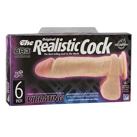 The Realistic Cock – UR3 – Vibrating 6 Inch White