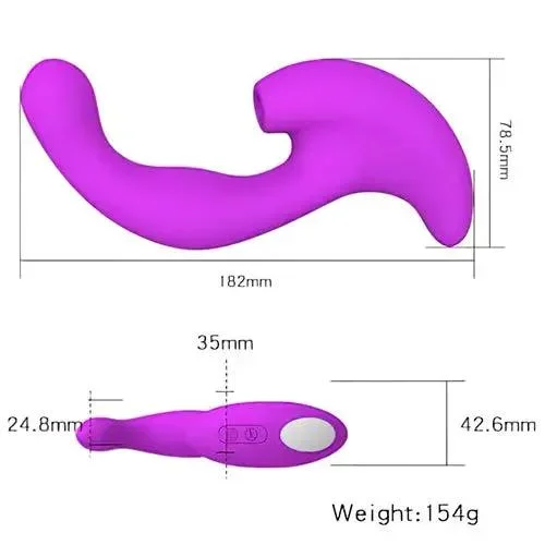 ToyJoy Double Violet Clitoral Suction | Air Suction | G-Spot Stimulator | USB