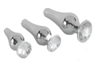 ToyJoy Probe Butt Plug Kit | Shaped Chrome Diamond | Free Satin Bag