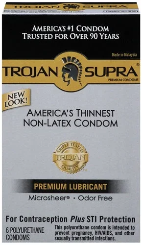 Trojan Supra Bareskin Non-Latex – 6 Pack
