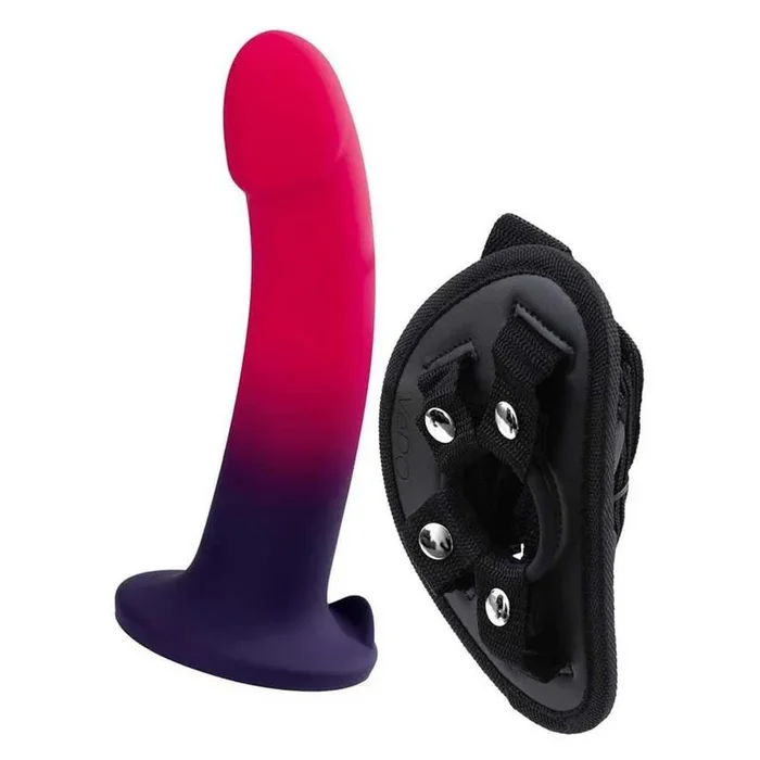 VeDO Duo 7″ Silicone Dildo with Harness