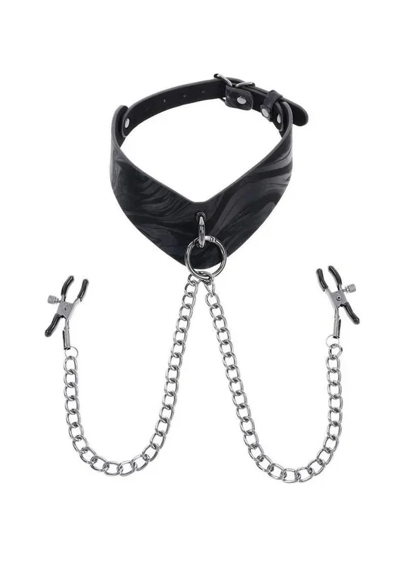 Velvet Noir Collar and Removable Clamps