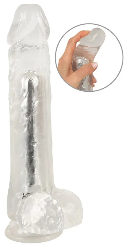 Vibrator, crystal clear, 24.5 x 4.7 cm