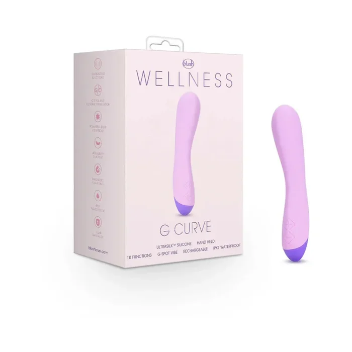 Wellness G Curve Rechargeable Silicone G-Spot Vibrator Purple