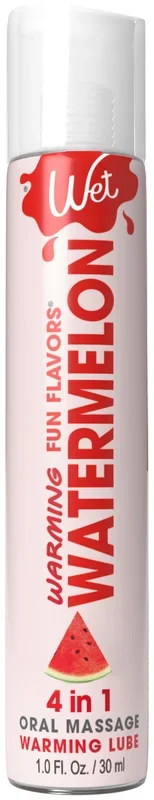 Wet Warming Fun Flavors – Watermelon – 4 in 1 Lubricant 1 Oz