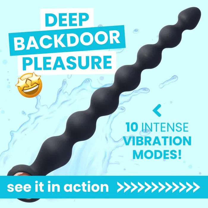 X-Long 12″ Vibrating Silicone Anal Beads – Extra Deep, Intense Anal Pleasure!
